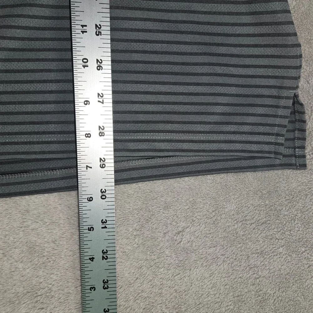 Adidas Golf Climacool Mens Medium Grey Striped Short Sleeve Polo Shirt AE4437 - Picture 7 of 9